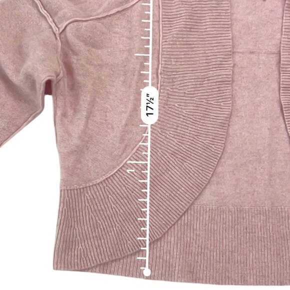 Free People Light Pink Shrug Sweater 100% Cashmere Size L - Picture 3 of 10